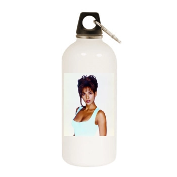 Halle Berry White Water Bottle With Carabiner