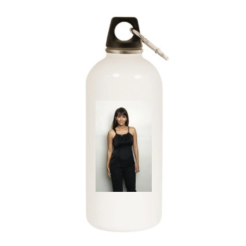 Halle Berry White Water Bottle With Carabiner