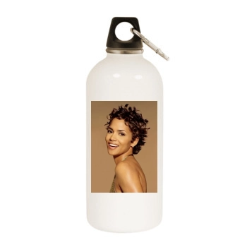 Halle Berry White Water Bottle With Carabiner