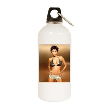 Halle Berry White Water Bottle With Carabiner