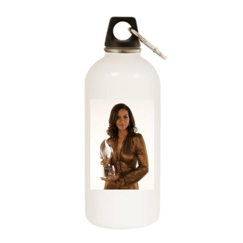 Halle Berry White Water Bottle With Carabiner