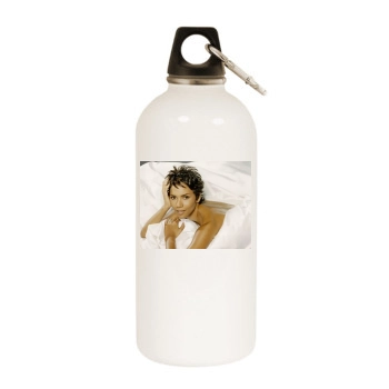 Halle Berry White Water Bottle With Carabiner