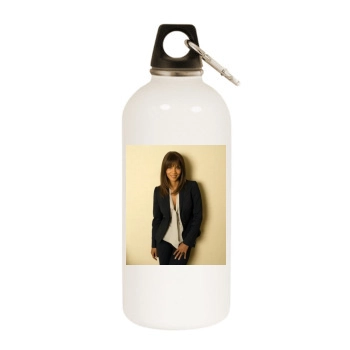 Halle Berry White Water Bottle With Carabiner