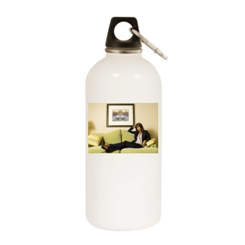 Halle Berry White Water Bottle With Carabiner