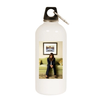 Halle Berry White Water Bottle With Carabiner