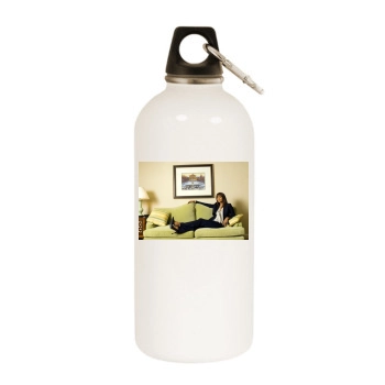 Halle Berry White Water Bottle With Carabiner