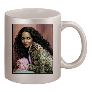 Halle Berry 11oz Metallic Silver Mug