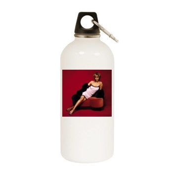 Halle Berry White Water Bottle With Carabiner