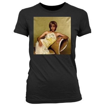 Halle Berry Women's Junior Cut Crewneck T-Shirt