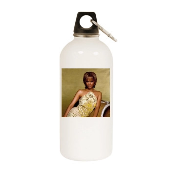 Halle Berry White Water Bottle With Carabiner