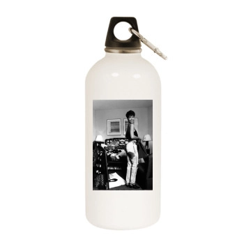 Halle Berry White Water Bottle With Carabiner