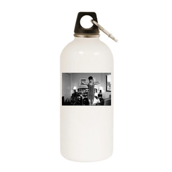 Halle Berry White Water Bottle With Carabiner