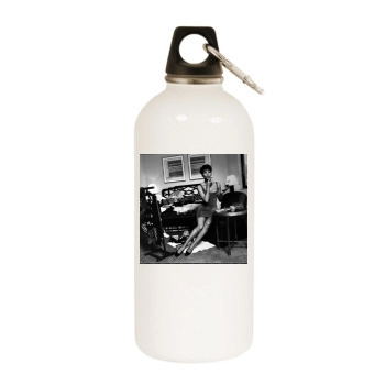 Halle Berry White Water Bottle With Carabiner