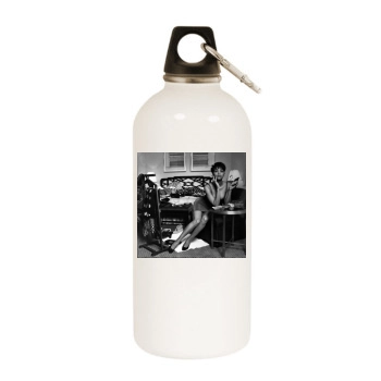 Halle Berry White Water Bottle With Carabiner