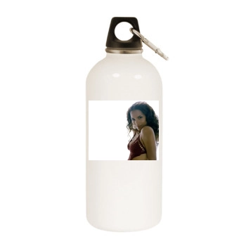 Halle Berry White Water Bottle With Carabiner