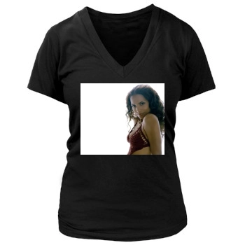 Halle Berry Women's Deep V-Neck TShirt