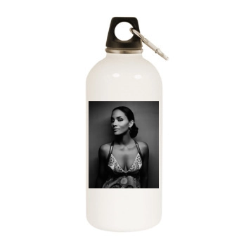 Halle Berry White Water Bottle With Carabiner