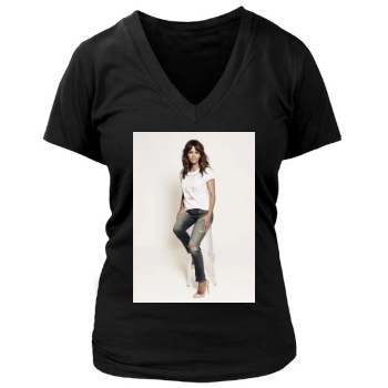 Halle Berry Women's Deep V-Neck TShirt