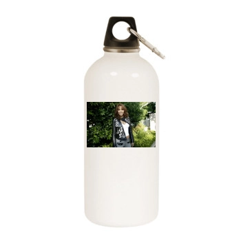 Halle Berry White Water Bottle With Carabiner