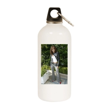 Halle Berry White Water Bottle With Carabiner