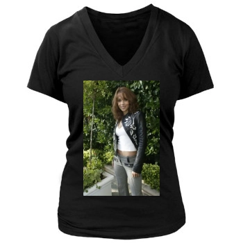 Halle Berry Women's Deep V-Neck TShirt