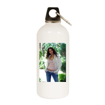 Halle Berry White Water Bottle With Carabiner