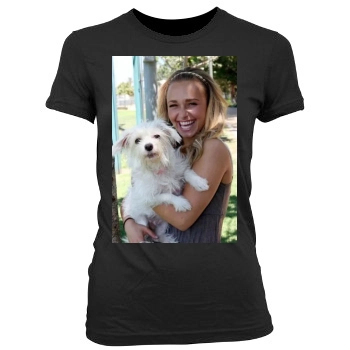 Hayden Panettiere Women's Junior Cut Crewneck T-Shirt