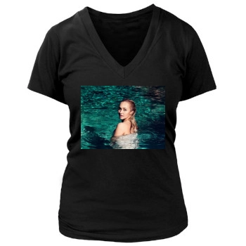 Hayden Panettiere Women's Deep V-Neck TShirt