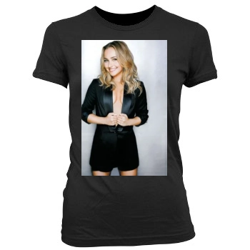 Hayden Panettiere Women's Junior Cut Crewneck T-Shirt