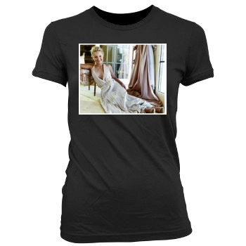 Hayden Panettiere Women's Junior Cut Crewneck T-Shirt