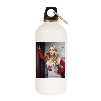 Hayden Panettiere White Water Bottle With Carabiner