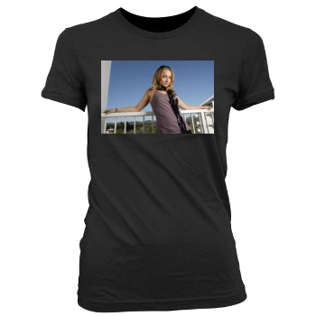 Hayden Panettiere Women's Junior Cut Crewneck T-Shirt