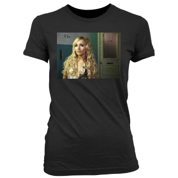 Hayden Panettiere Women's Junior Cut Crewneck T-Shirt