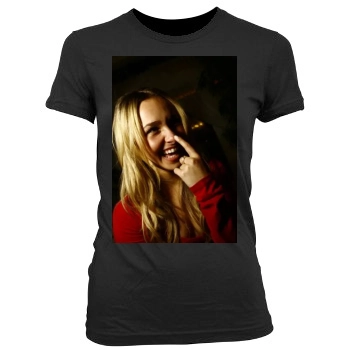 Hayden Panettiere Women's Junior Cut Crewneck T-Shirt