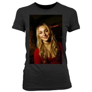 Hayden Panettiere Women's Junior Cut Crewneck T-Shirt