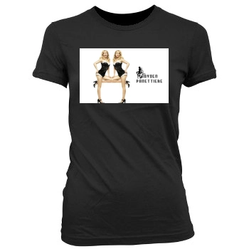 Hayden Panettiere Women's Junior Cut Crewneck T-Shirt