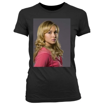 Hayden Panettiere Women's Junior Cut Crewneck T-Shirt