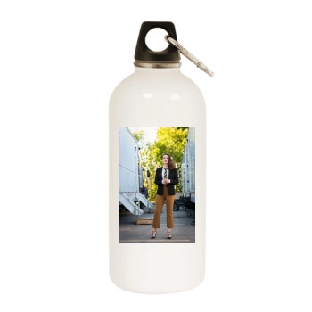 Hayley Atwell White Water Bottle With Carabiner