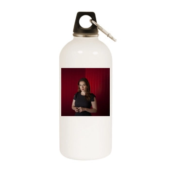 Hayley Atwell White Water Bottle With Carabiner