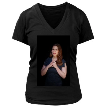 Hayley Atwell Women's Deep V-Neck TShirt