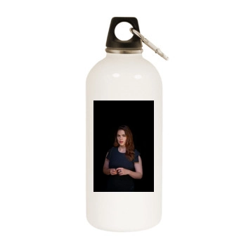 Hayley Atwell White Water Bottle With Carabiner