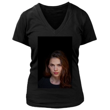 Hayley Atwell Women's Deep V-Neck TShirt