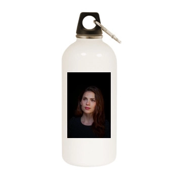 Hayley Atwell White Water Bottle With Carabiner