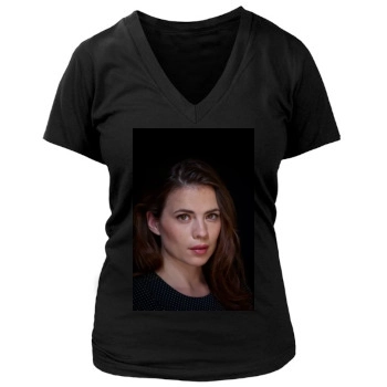 Hayley Atwell Women's Deep V-Neck TShirt