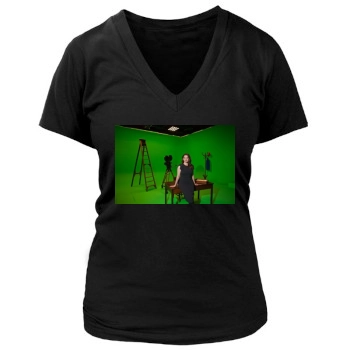 Hayley Atwell Women's Deep V-Neck TShirt