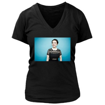 Hayley Atwell Women's Deep V-Neck TShirt