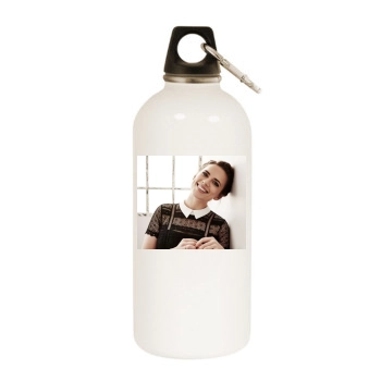 Hayley Atwell White Water Bottle With Carabiner