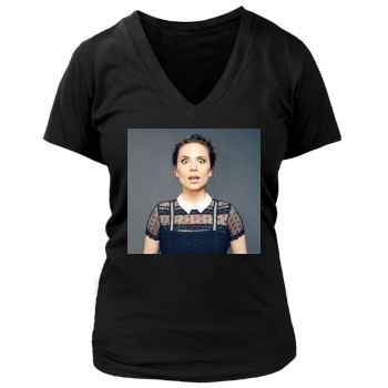 Hayley Atwell Women's Deep V-Neck TShirt