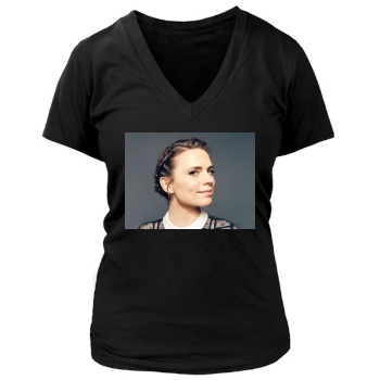 Hayley Atwell Women's Deep V-Neck TShirt