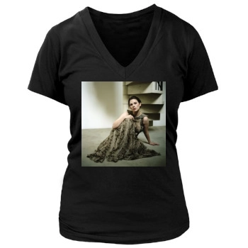 Hayley Atwell Women's Deep V-Neck TShirt